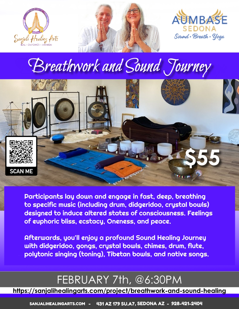 Breathwork and Sound Healing Journey in Sedona with Daniel Posney and Valerie Irons