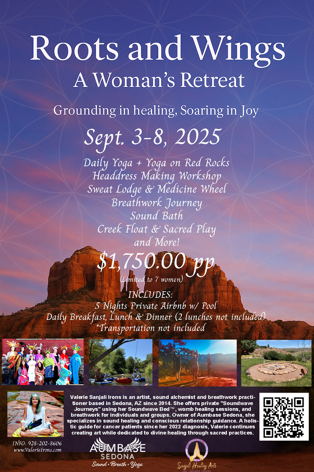 Roots and Wings Sedona Womens Retreat 2025 with Valerie Sanjali Irons-Posney